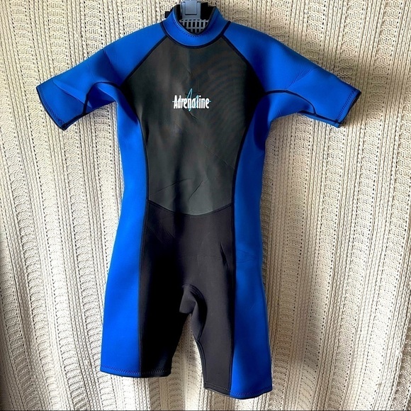 Adrenaline Wetsuit Surfing Suit M/L Black And Blue Mens - Picture 1 of 4